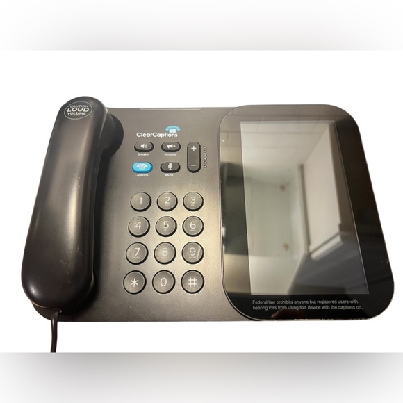 Clear Captions Blue Telephone For Hearing Impaired Amplified Captioning Phone - Picture 8 of 13